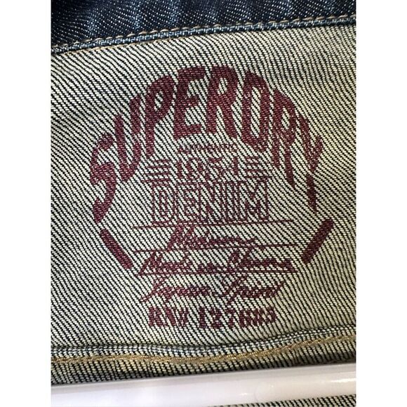 Superdry Women’s Japan Spirit Cropped Denim Jacket, size Medium - Picture 3 of 11